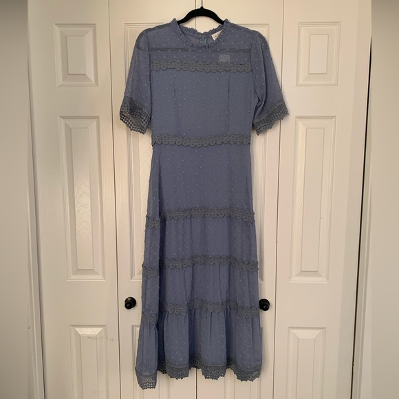 bohme Dresses & Skirts - Bohme Blue Swiss Dot Dress